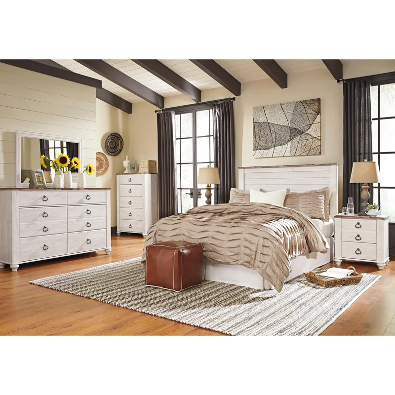 Signature Design by Ashley Willowton 6-Drawer Dresser with Mirror B267-31/B267-36