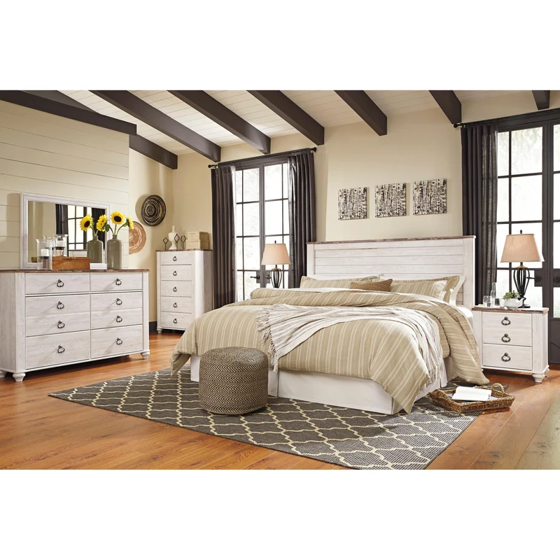 Signature Design by Ashley Willowton 6-Drawer Dresser with Mirror B267-31/B267-36