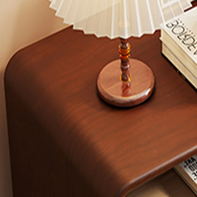 Traditional French Square Cube Door Pattern Birch Plywood Nightstand 2 - Drawer For Bedroom