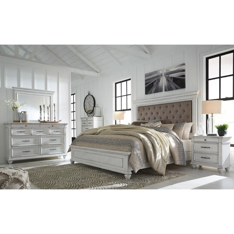 Benchcraft Kanwyn B777B16 6 pc Queen Upholstered Panel Bedroom Set