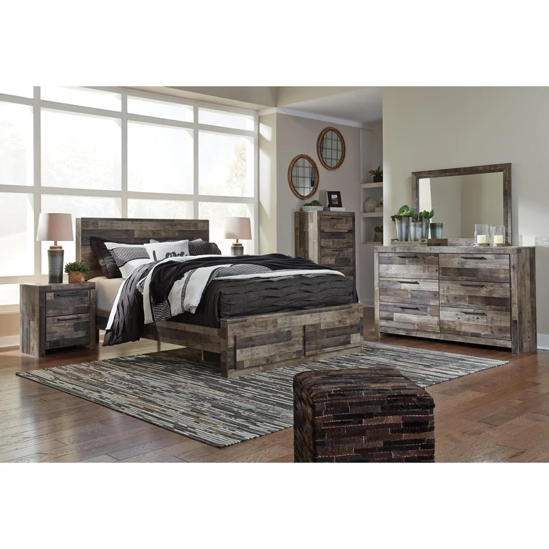 Benchcraft Derekson B200 6 pc Queen Panel Storage Bedroom Set