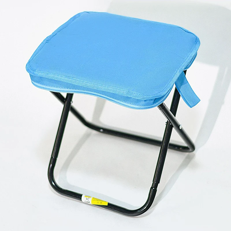Modern Simplicity Oxford Fabric Carbon Steel Square Pocket Camping Low Stool With Foldable Design For Outdoor Patio