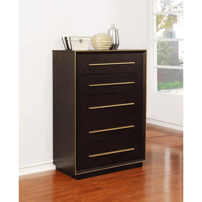 Coaster Furniture Durango 223265 5-Drawer Bedroom Chest - Smoked Peppercorn