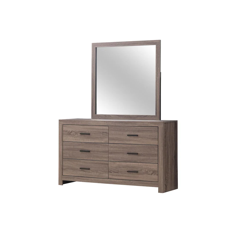 Coaster Furniture Brantford 207044 Dresser Mirror - Barrel Oak