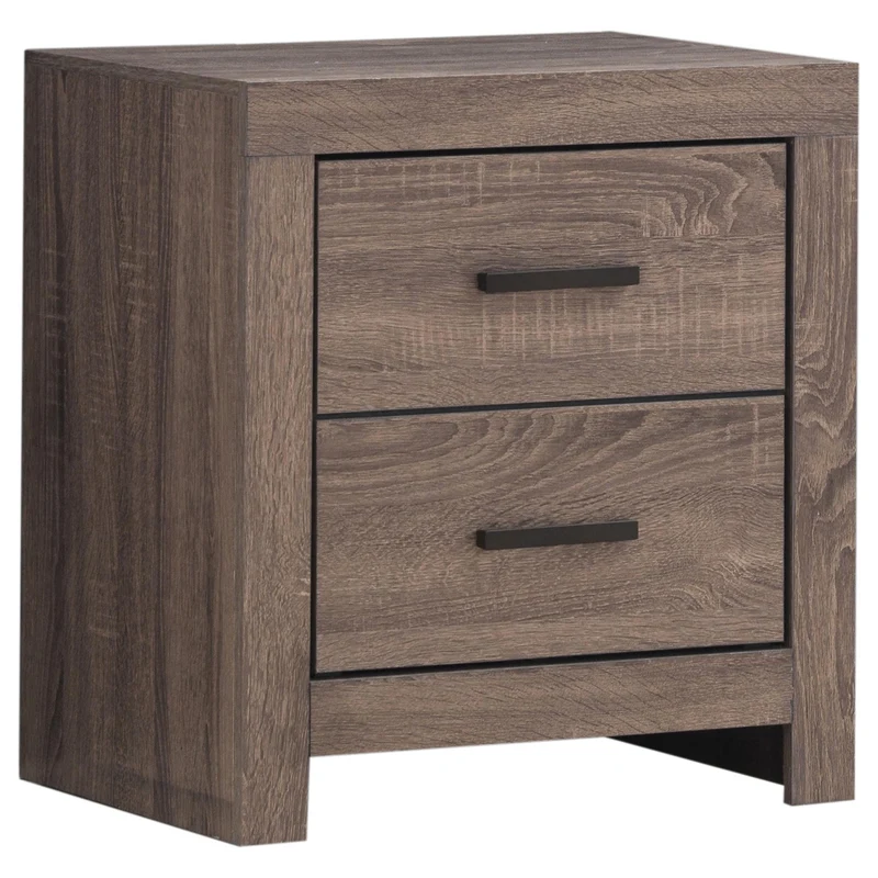 Coaster Furniture Brantford 207042 2-Drawer Nightstand - Barrel Oak