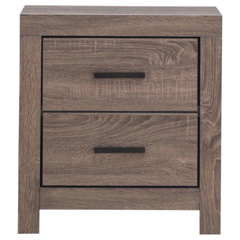 Coaster Furniture Brantford 207042 2-Drawer Nightstand - Barrel Oak