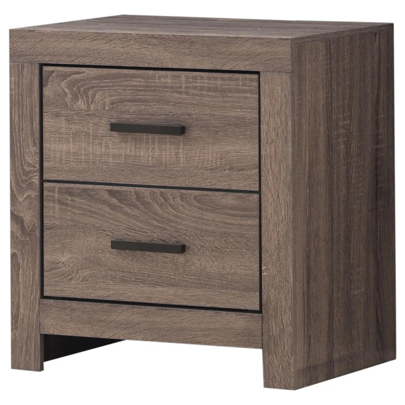 Coaster Furniture Brantford 207042 2-Drawer Nightstand - Barrel Oak