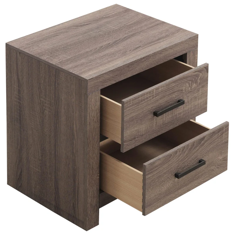 Coaster Furniture Brantford 207042 2-Drawer Nightstand - Barrel Oak