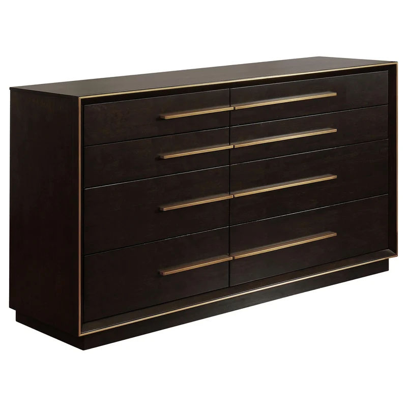 Coaster Furniture Durango 223263 8-Drawer Dresser - Smoked Peppercorn