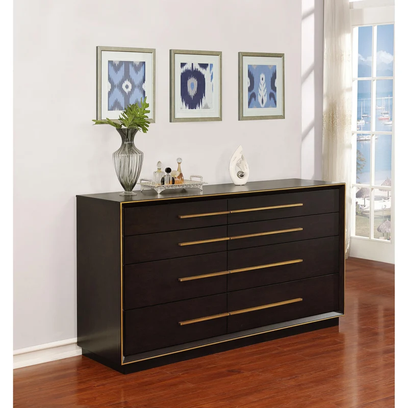 Coaster Furniture Durango 223263 8-Drawer Dresser - Smoked Peppercorn
