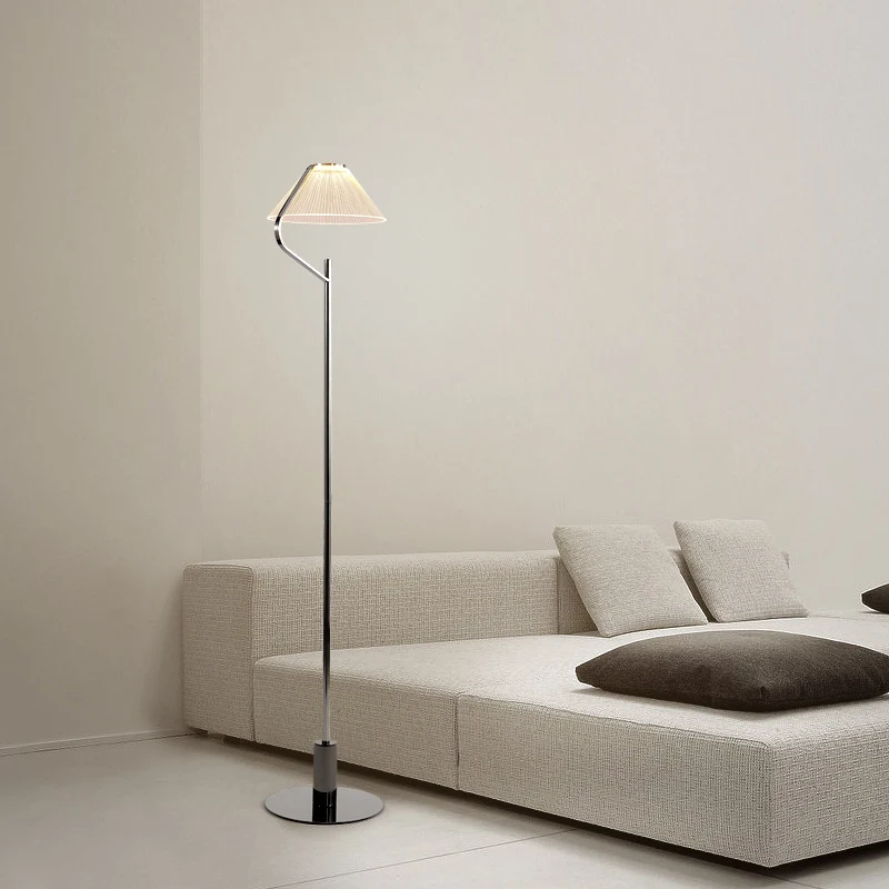 Contemporary Luxury Round Iron Acrylic LED Standing Floor Lamp For Living Room