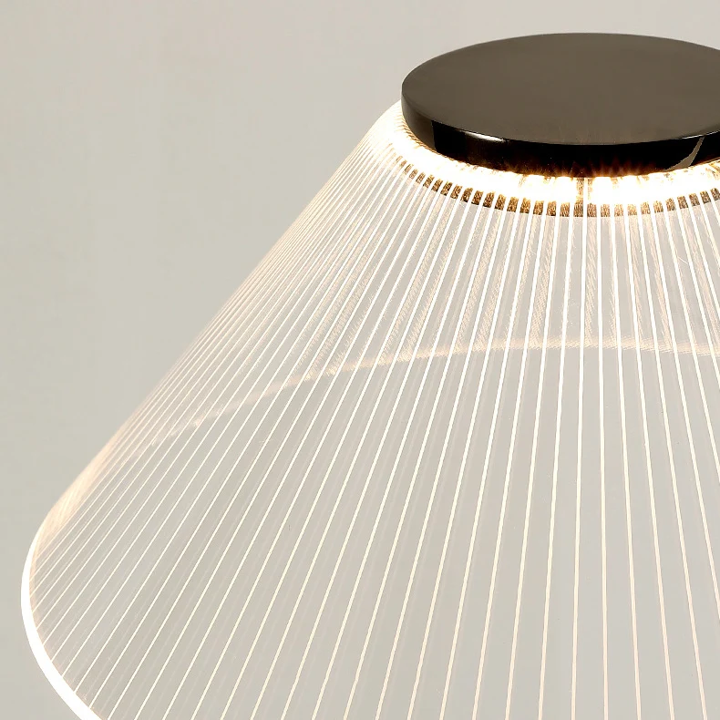 Contemporary Luxury Round Iron Acrylic LED Standing Floor Lamp For Living Room