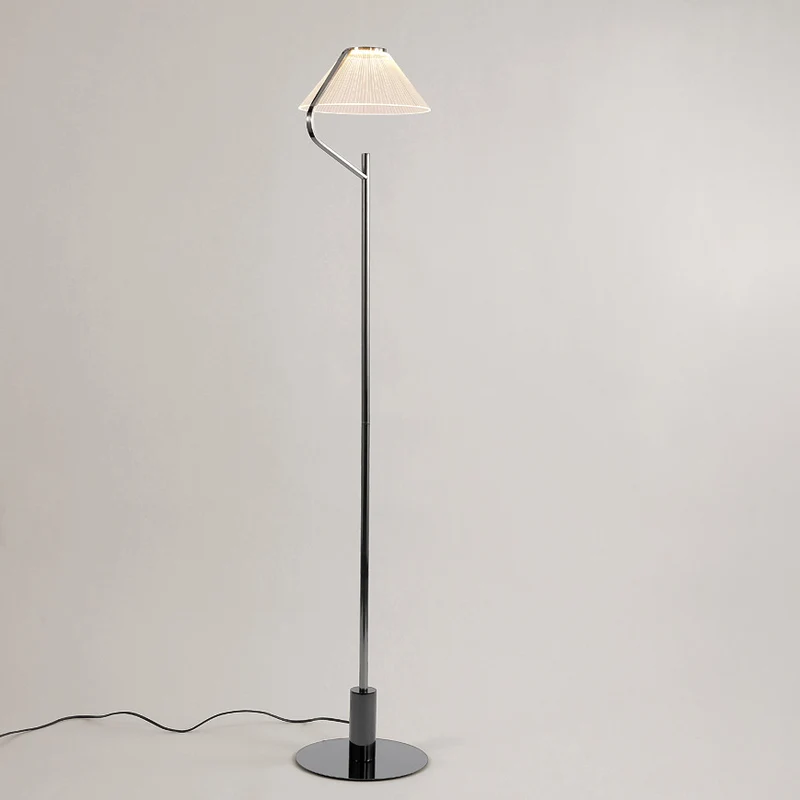Contemporary Luxury Round Iron Acrylic LED Standing Floor Lamp For Living Room