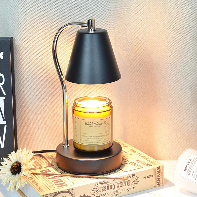 Contemporary Simplicity Iron Semi-Conical 1-Light Melting Wax Table Lamp For Bedroom