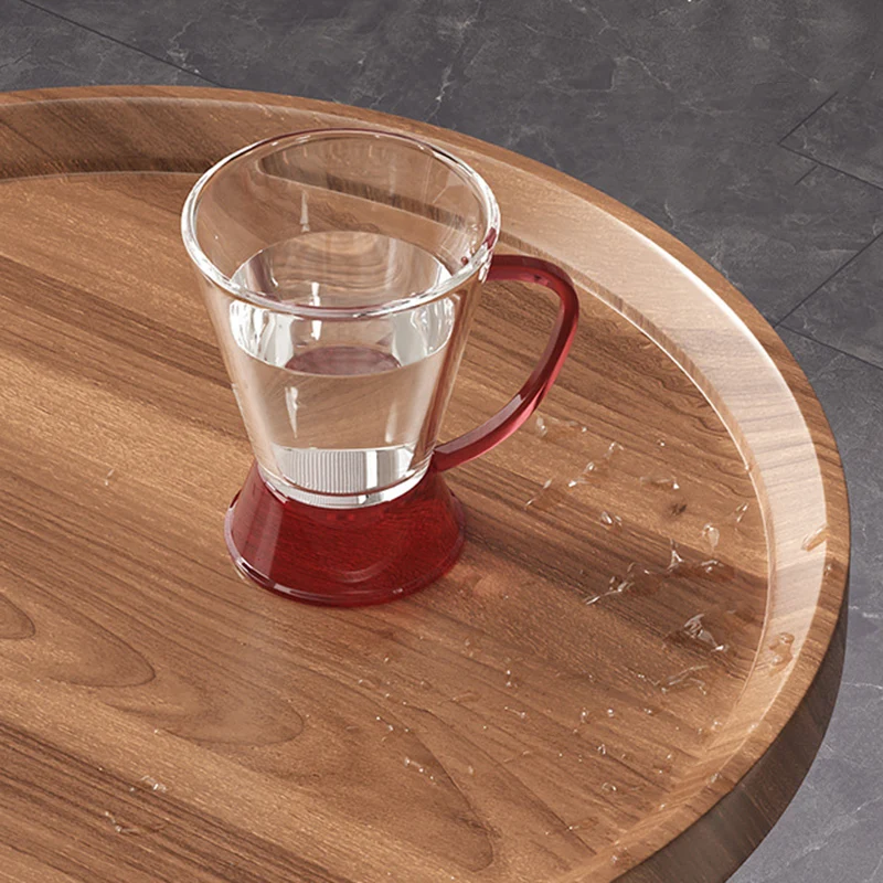 Contemporary Nordic MDF And Metal Round Side Table With 3 Tiers For Living Room