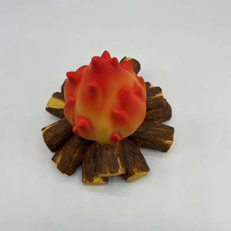 Modern Art Deco Battery Resin Simulated Firewood Flame LED Table Lamp Night Light For Bedroom