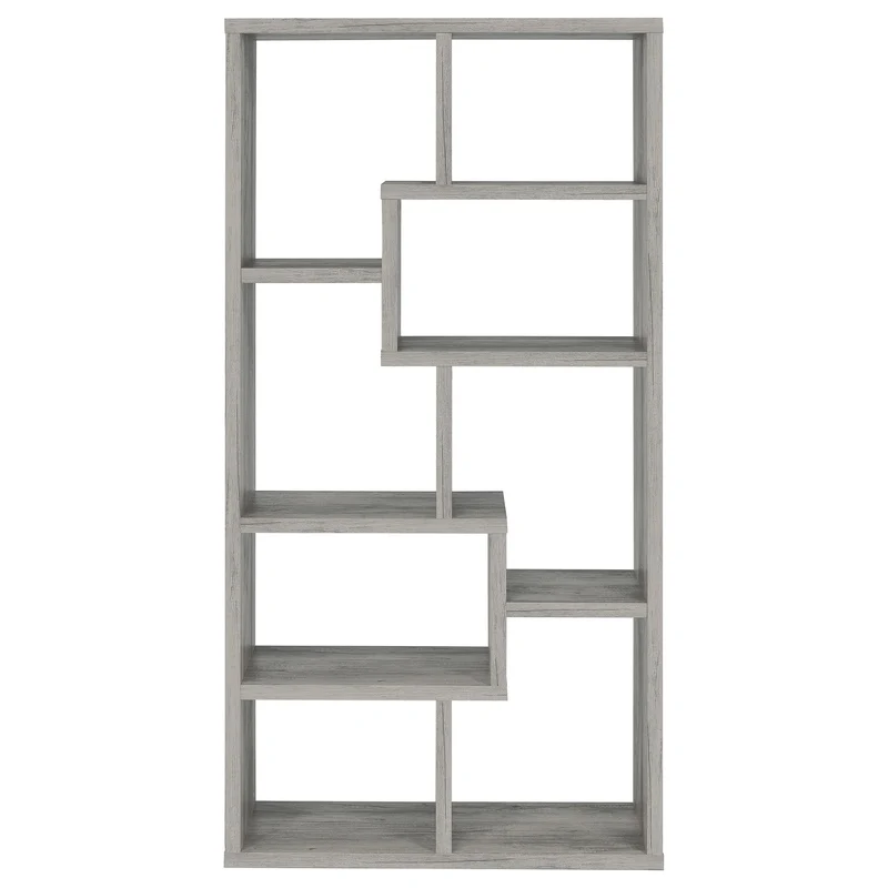 Coaster Furniture Theo 801137 71-inch 7-shelf Bookshelf - Grey Driftwood