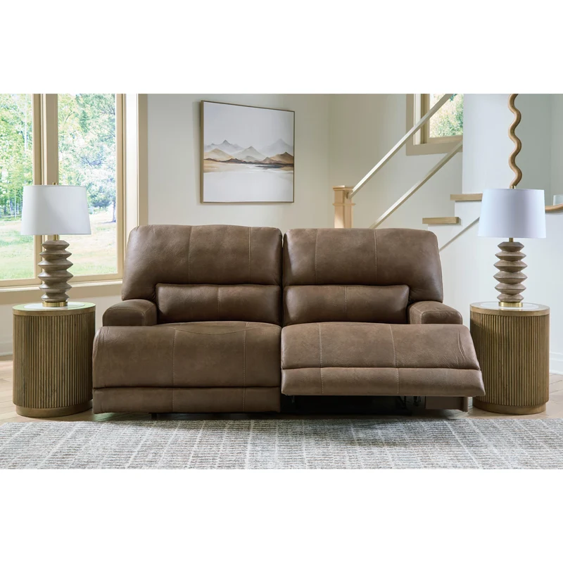 Signature Design by Ashley Beckley Place PC9180247 2 Seat Power Reclining Sofa with Adjustable Headrest