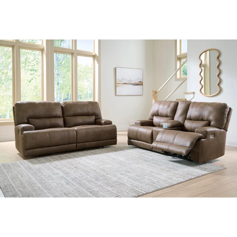 Signature Design by Ashley Beckley Place PC9180247 2 Seat Power Reclining Sofa with Adjustable Headrest