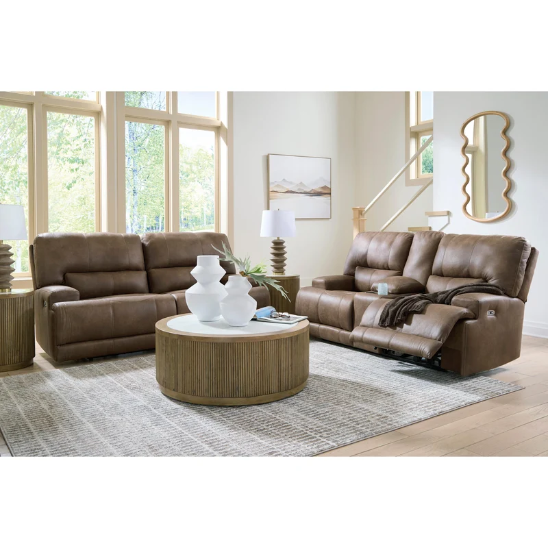 Signature Design by Ashley Beckley Place PC9180247 2 Seat Power Reclining Sofa with Adjustable Headrest