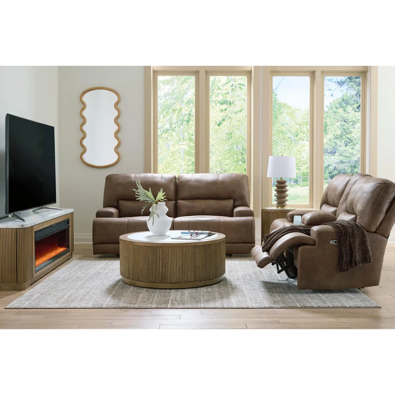 Signature Design by Ashley Beckley Place PC9180247 2 Seat Power Reclining Sofa with Adjustable Headrest