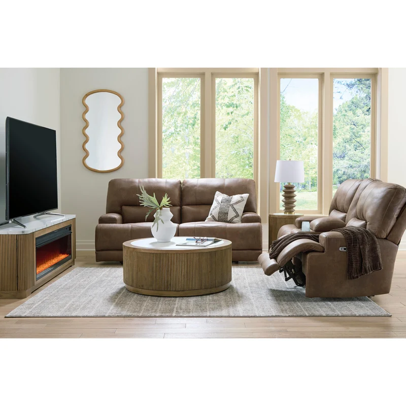 Signature Design by Ashley Beckley Place PC9180247 2 Seat Power Reclining Sofa with Adjustable Headrest
