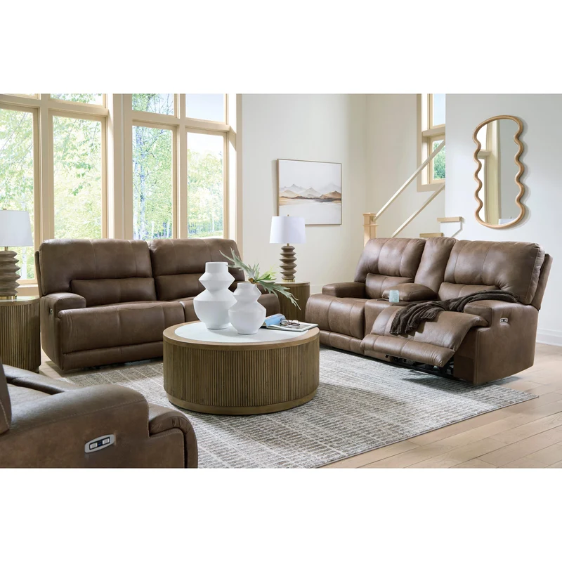 Signature Design by Ashley Beckley Place PC9180247 2 Seat Power Reclining Sofa with Adjustable Headrest