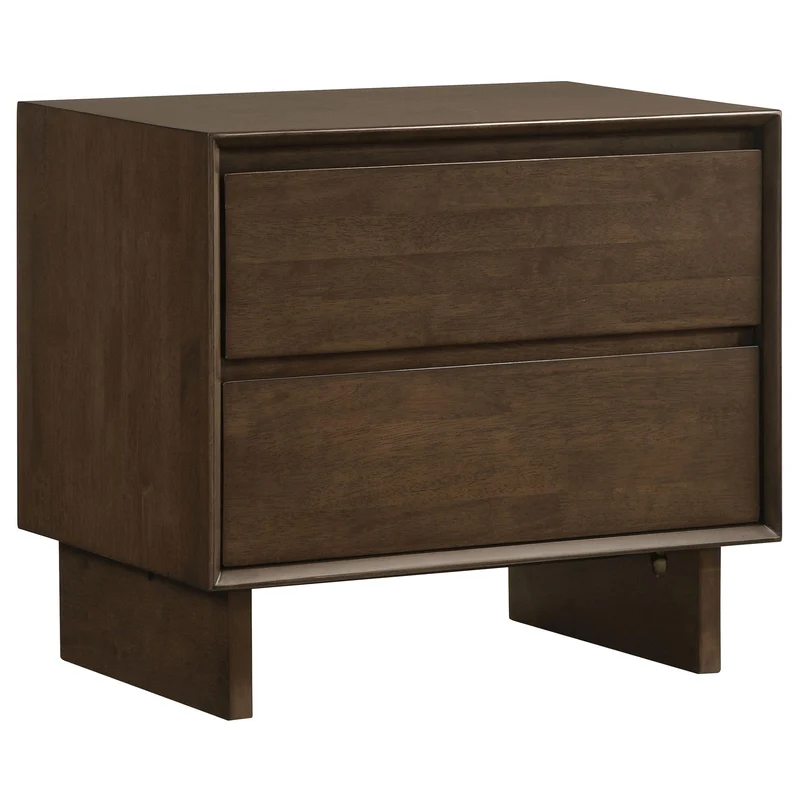 Coaster Furniture Glenwood 225012 2-Drawer Nightstand Bedside Table - Warm Brown