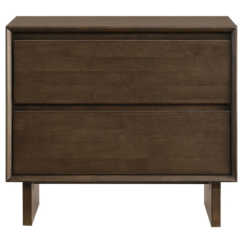 Coaster Furniture Glenwood 225012 2-Drawer Nightstand Bedside Table - Warm Brown