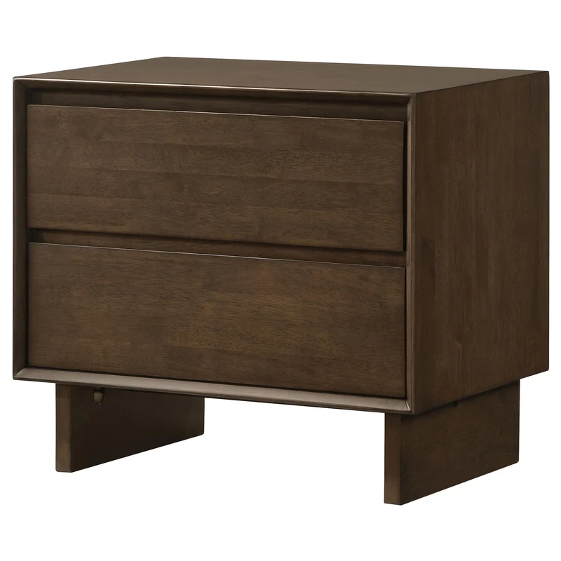 Coaster Furniture Glenwood 225012 2-Drawer Nightstand Bedside Table - Warm Brown