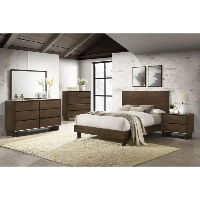 Coaster Furniture Glenwood 225012 2-Drawer Nightstand Bedside Table - Warm Brown