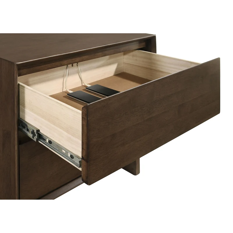 Coaster Furniture Glenwood 225012 2-Drawer Nightstand Bedside Table - Warm Brown