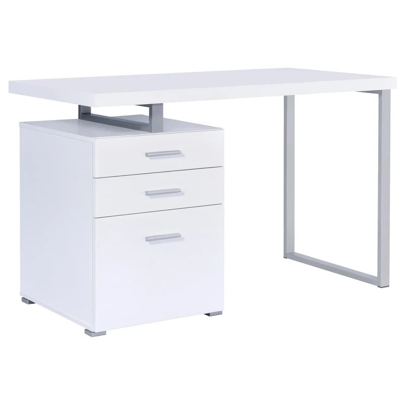 Coaster Furniture Brennan 800325 47-inch 3-Drawer Office Computer Desk - White