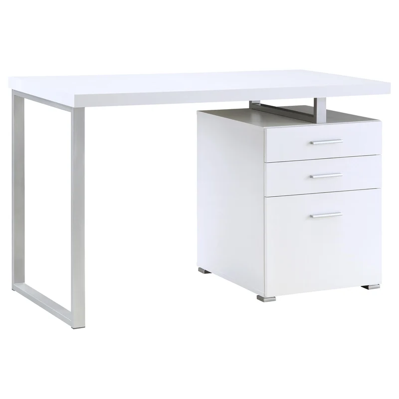 Coaster Furniture Brennan 800325 47-inch 3-Drawer Office Computer Desk - White