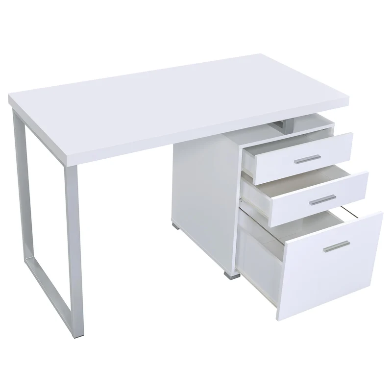 Coaster Furniture Brennan 800325 47-inch 3-Drawer Office Computer Desk - White