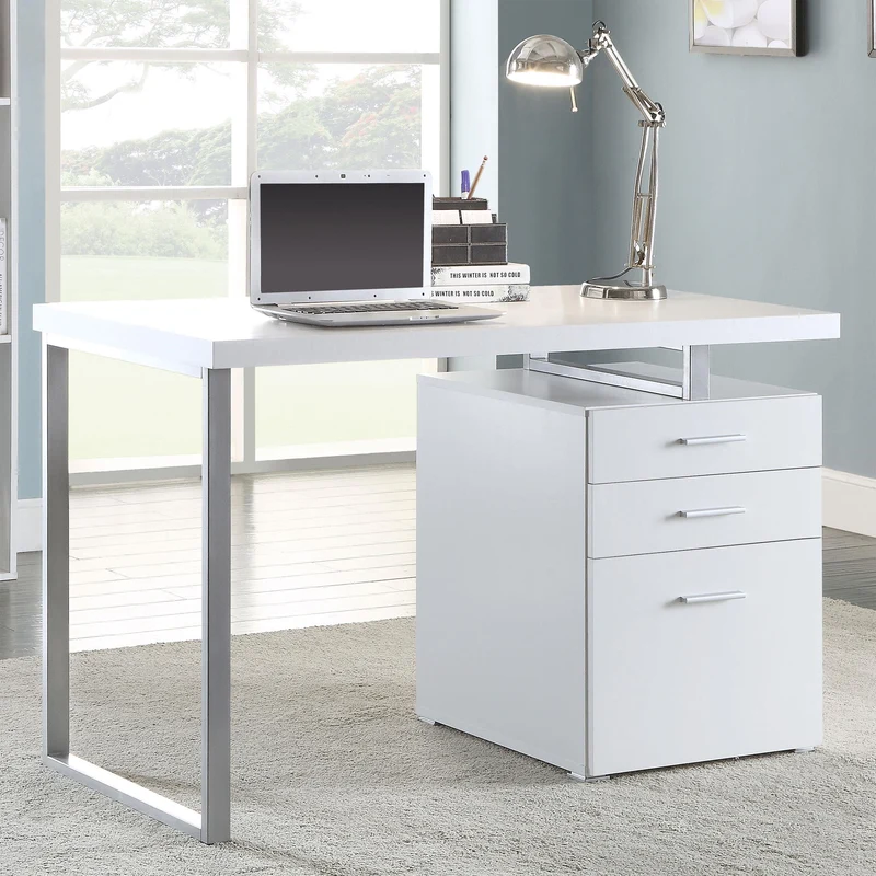 Coaster Furniture Brennan 800325 47-inch 3-Drawer Office Computer Desk - White