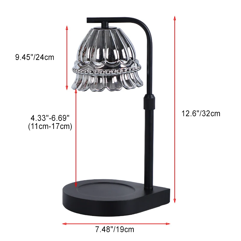Modern Art Deco Flower Type Wooden Glass 1-Light Melting Wax Table Lamp For Bedroom