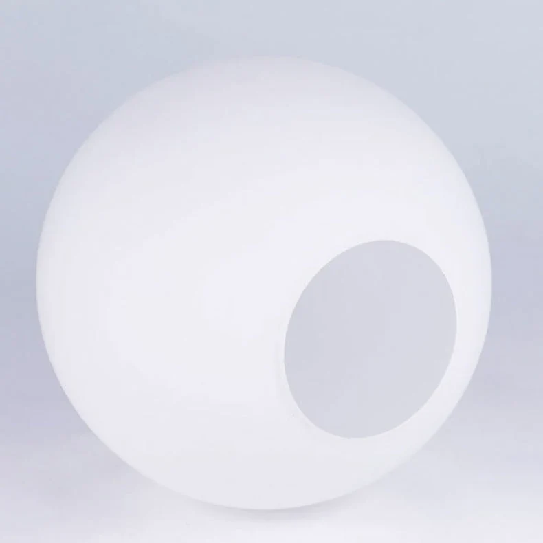 Contemporary Scandinavian Orb Glass Wood Base 1-Light Table Lamp For Bedroom