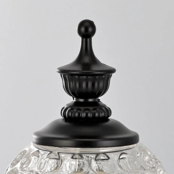 Contemporary Simplicity Round Glass Shade Base 1-Light Melting Wax Table Lamp For Bedroom