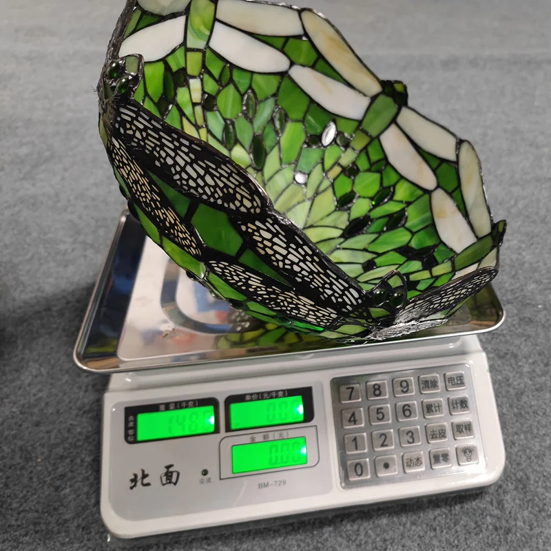 Traditional Tiffany Dragonfly Stained Glass Alloy Base 1-Light Table Lamp For Home Office