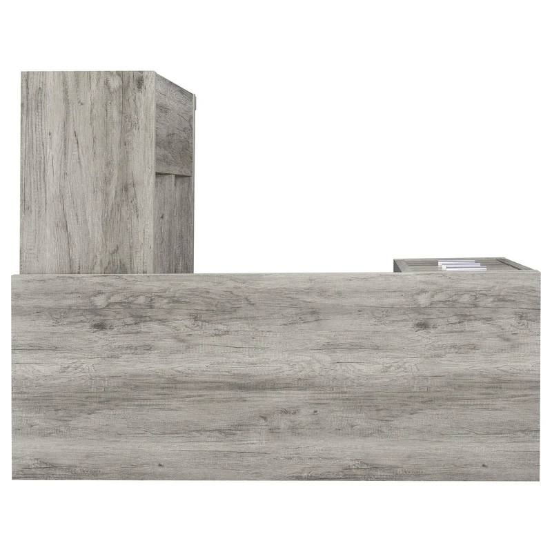 Coaster Furniture Yvette 801516 60-inch 3-Drawer L-Shape Computer Desk - Grey Driftwood