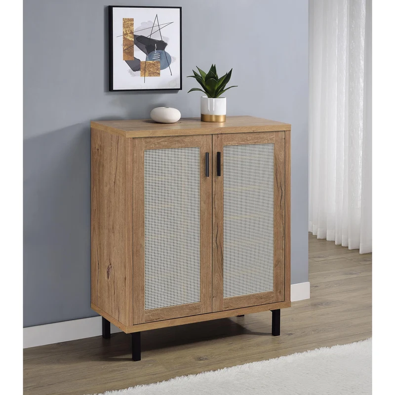 Coaster Furniture Teller 950421 2-door Shoe Storage Cabinet - Natural Oak