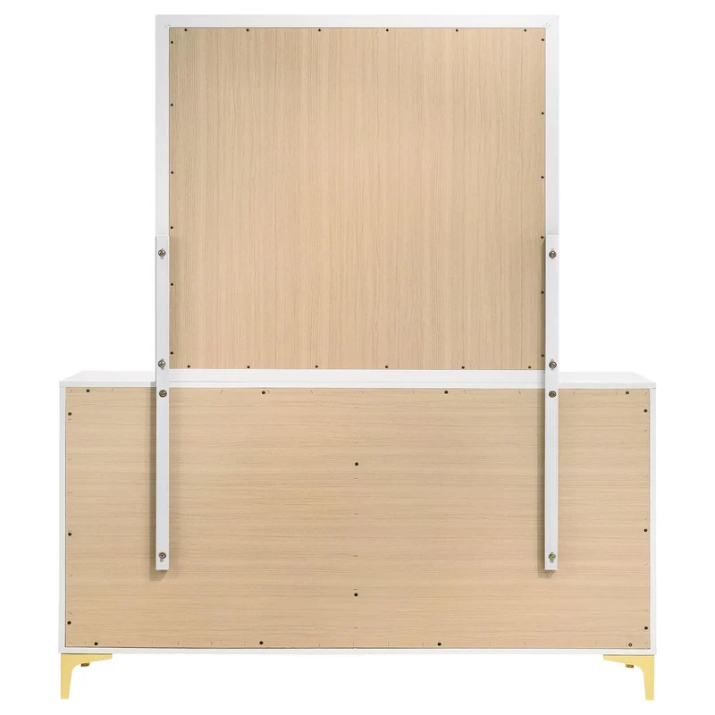 Coaster Furniture Kendall 224403M 6-Drawer Dresser with Mirror - White