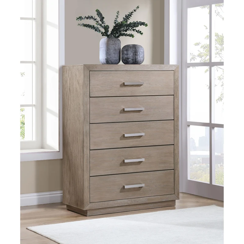 Coaster Furniture Kenora 224855 5-Drawer Bedroom Chest - Barley Brown