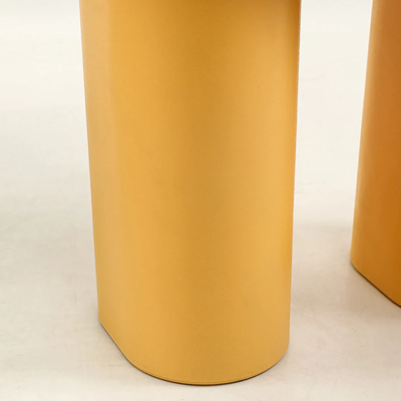 Contemporary Nordic Plastic Curved Cylinder Low Stool For Entryway, Bedroom, Living Room