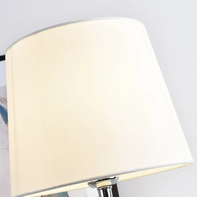 Contemporary Nordic Ceramic Fabric Floral Column 1-Light Table Lamp For Bedroom And Living Room