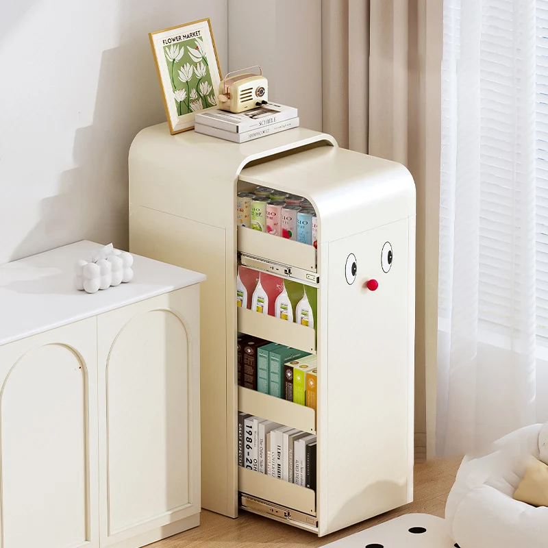 Contemporary Nordic Cuboid Carbon Steel Snack Storage Side Table 4 - Tier For Living Room