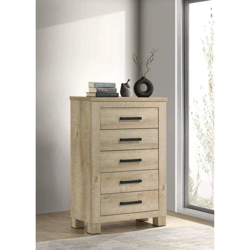 Coaster Furniture Oakglen 225105 5-drawer Chest - Weathered Oak