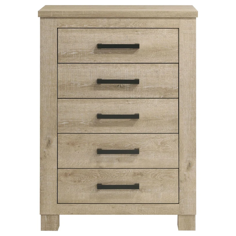 Coaster Furniture Oakglen 225105 5-drawer Chest - Weathered Oak