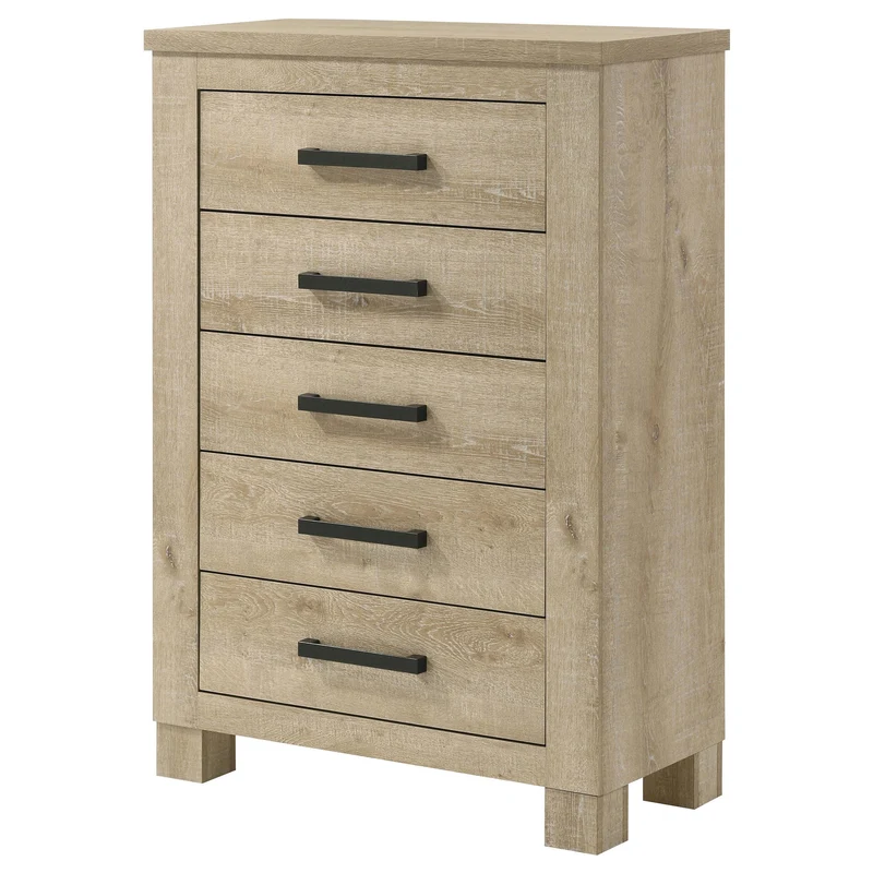 Coaster Furniture Oakglen 225105 5-drawer Chest - Weathered Oak